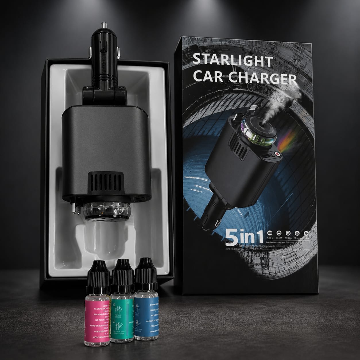 5-in-1 Starlight Car Charger